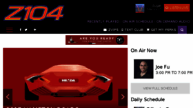 What Z104.com website looked like in 2017 (7 years ago)