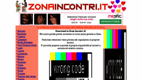 What Zonaincontri.it website looked like in 2017 (7 years ago)