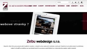 What Zebu.cz website looked like in 2017 (7 years ago)