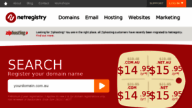 What Ziphosting.com.au website looked like in 2017 (7 years ago)
