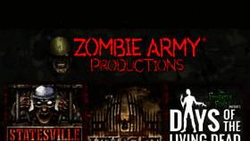 What Zombiearmyproductions.com website looked like in 2017 (7 years ago)