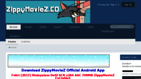 What Zippymoviez.co website looked like in 2017 (7 years ago)