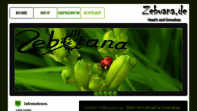 What Zebuana.de website looked like in 2017 (7 years ago)