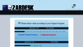 What Zabdesk.szabist-isb.edu.pk website looked like in 2017 (6 years ago)