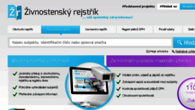 What Zivnostensky-rejstrik.cz website looked like in 2017 (6 years ago)