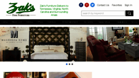 What Zaksfurniture.com website looked like in 2017 (6 years ago)