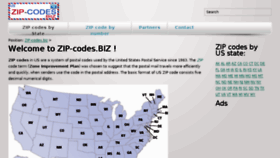 What Zip-codes.biz website looked like in 2017 (8 years ago)