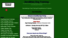 What Zerobitesdogtraining.com website looked like in 2017 (6 years ago)