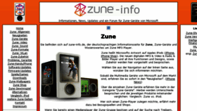 What Zune-info.de website looked like in 2017 (6 years ago)