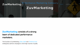 What Zuvmarketing.com website looked like in 2017 (6 years ago)