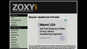 What Zoxy.net website looked like in 2017 (6 years ago)