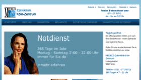 What Zahnklinik-koeln-zentrum.de website looked like in 2017 (6 years ago)