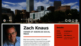 What Zachknaus.com website looked like in 2017 (7 years ago)