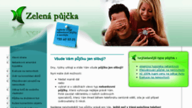 What Zelena-pujcka.cz website looked like in 2017 (6 years ago)