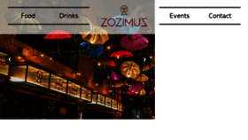 What Zozimusbar.ie website looked like in 2017 (6 years ago)