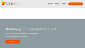 What Zerixtext.com website looked like in 2017 (6 years ago)