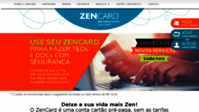 What Zencard.com.br website looked like in 2017 (6 years ago)