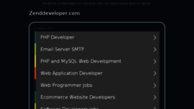 What Zenddeveloper.com website looked like in 2017 (6 years ago)