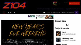 What Z104.com website looked like in 2017 (6 years ago)