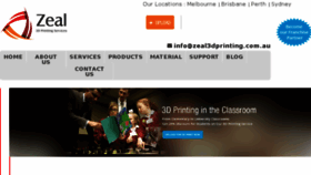 What Zeal3dprinting.com.au website looked like in 2017 (6 years ago)