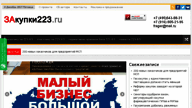 What Zakupki223.ru website looked like in 2017 (6 years ago)