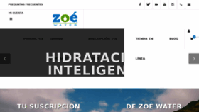 What Zoewater.com.mx website looked like in 2017 (6 years ago)