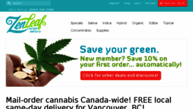 What Zenleafdelivery.com website looked like in 2018 (6 years ago)