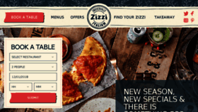 What Zizzi.co.uk website looked like in 2018 (7 years ago)