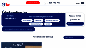 What Zak.edu.pl website looked like in 2018 (6 years ago)