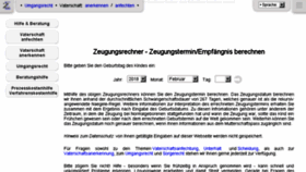 What Zeugungstermin-zeugungsdatum.de website looked like in 2018 (6 years ago)