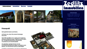 What Zedlitz-immobilien.de website looked like in 2018 (7 years ago)