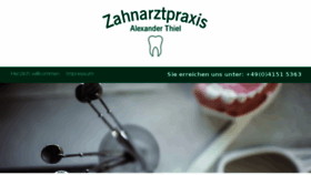 What Zahnarztpraxis-thiel-schwarzenbek.de website looked like in 2018 (6 years ago)