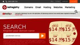 What Ziphosting.com.au website looked like in 2018 (6 years ago)