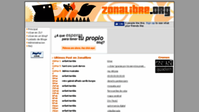 What Zonalibre.org website looked like in 2018 (6 years ago)