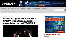 What Zombie.news website looked like in 2018 (6 years ago)