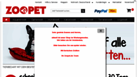 What Zoopet.de website looked like in 2018 (6 years ago)
