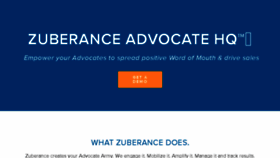 What Zuberance.com website looked like in 2018 (6 years ago)