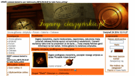 What Zegarycieszynskie.pl website looked like in 2018 (5 years ago)
