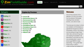 What Zimfieldguide.com website looked like in 2018 (7 years ago)