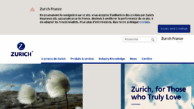 What Zurich.fr website looked like in 2018 (6 years ago)