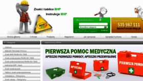 What Znaki-bhp.pl website looked like in 2018 (5 years ago)
