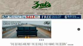 What Zaksfurniture.com website looked like in 2018 (6 years ago)