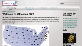 What Zip-codes.biz website looked like in 2018 (7 years ago)