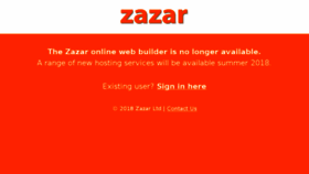 What Zazar.net website looked like in 2018 (5 years ago)