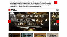 What Zwilling.ru website looked like in 2018 (6 years ago)