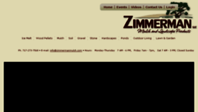 What Zimmermanmulch.com website looked like in 2018 (5 years ago)