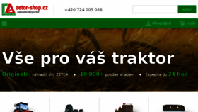What Zetor-shop.cz website looked like in 2018 (5 years ago)