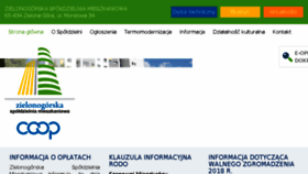 What Zielonogorska-sm.pl website looked like in 2018 (5 years ago)