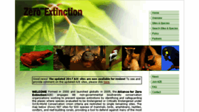 What Zeroextinction.org website looked like in 2018 (5 years ago)