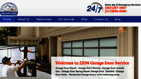What Ziongaragedoor.com website looked like in 2018 (5 years ago)